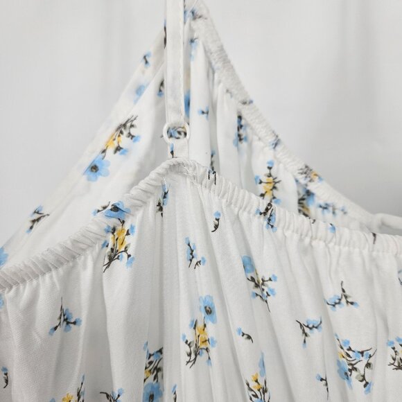 Rue Plus Dress Womens 4X Floral Sleeveless Summer Ruffle Hem Tie Waist Maxi - Picture 8 of 12